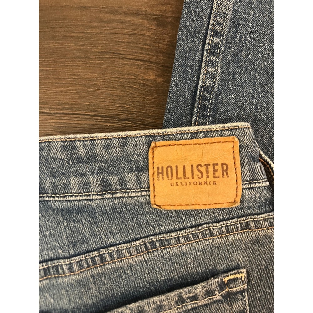 Hollister Low-Rise Baggy Jeans Medium Wash Vintage Stretch Wide Leg 4R W27 29L - Picture 3 of 6
